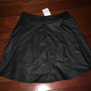 NEW Faux Leather Skater Skirt